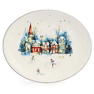 БЛЮДО ОВАЛЬНОЕ AGNESS, С НОВЫМ ГОДОМ!, 31, 5*25, 5*3 СМ