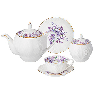 ЧАЙНЫЙ СЕРВИЗ LEFARD, LILAC, НА 6 ПЕР. 14 ПР., КОР=4НАБ.