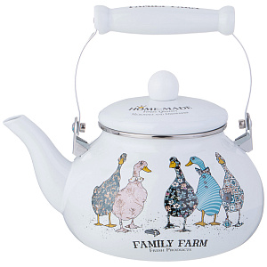 ЧАЙНИК AGNESS ЭМАЛИРОВАННЫЙ СЕРИЯ, FAMILY FARM,  2, 5 Л