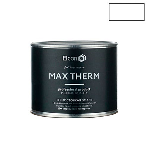 Эмаль термостойкая +700C Elcon белая 0,4кг, 1/24