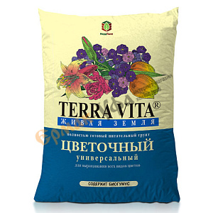 Земля почвогрунт Живая Земля, цветочная, 2,5л Торфогрунт, 10/10
