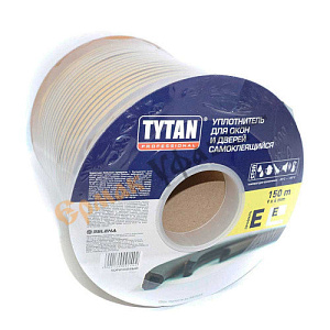 Уплотнитель E 150 9x4мм TYTAN коричневый 150м, 1/2