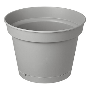 Горшок для цветов 10.7 л Homver Mint 221612235/03, 310 мм, с поддоном, серый