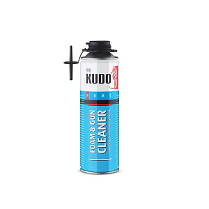 Очиститель монтажной пены 650мл KUDO FOAM&GUN CLEANER в серии HOME от 0°С до + 35°С, лето, 12/12
