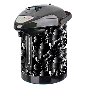 Термопот 2,8 л MAXTRONIC MAX-R40W9, 750 Вт, цветы на черном фоне