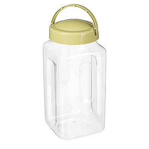 Емкость для хранения 3 л Homver Verona 221107220/04, квадратная, ПЭТ, салатовая