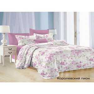 Комплект постельного белья Satin collection 2-спальный, королевский пион