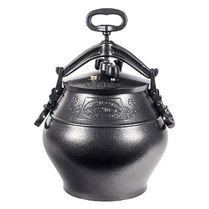 Казан 10,0 л Афганский черный с боковыми ручками, алюминевый Rashko Baba, 1/6