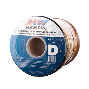 Уплотнитель D 50 12х10,0мм MAWIPRO EPDM-резина черный, 1/8