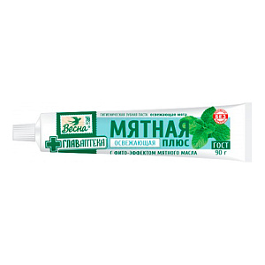 Зубная паста Весна Мятная освежающая мята 90г, 6/48