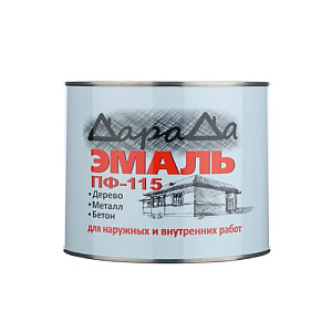 Эмаль ПФ-115 белая 1,8кг ГОСТ, ДАРАДА, 6/6