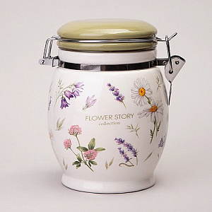 БАНКА AGNESS, FLOWER STORY, 11, 5*15 СМ 750 МЛ, КОР=24ШТ.