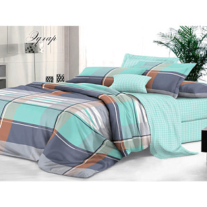 Комплект постельного белья, Sateen De Luxe, 2 спальный макси, наволочки 2 шт 50х70 см, Эдгар
