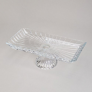 БЛЮДО НА НОЖКЕ, GLASS LEGEND, 33Х16Х12 СМ