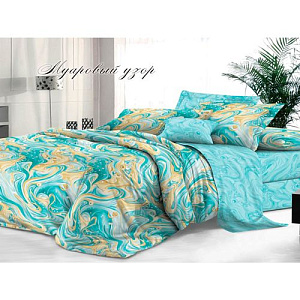 Комплект постельного белья Sateen De Luxe, 2-спальный макси, муаровый узор