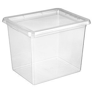 Ящик для хранения 31 л Homver Palm 221300701/00, 420х340х330 мм, бесцветный