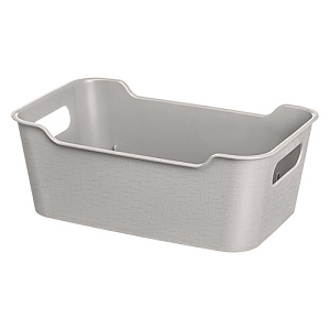 Корзинка универсальная 4.1 л Homver Mango 223300321/04, 290х180х105 мм, светло-серая