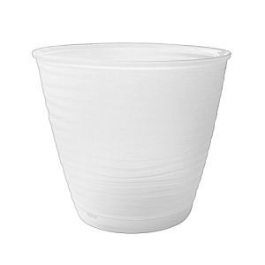 Горшок для орхидей 1.5 л Homver Saffron 223605001/00, 146 мм, с поддоном, бесцветный