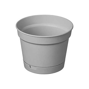 Горшок для цветов 0.7 л Homver Mint 221611835/03, 120 мм, с поддоном, серый