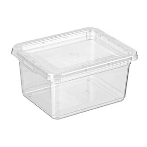 Ящик для хранения 2 л Homver Palm 221300101/00, 190х153х98 мм, бесцветный