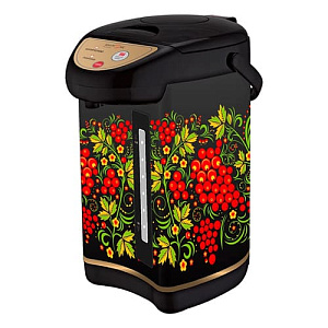Термопот 5, 5 л MAXTRONIC MAX-U55B5, 750 Вт, хохлома, черный