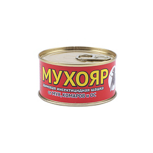 Средство от вредителей дымовая шашка Мухояр 100 гр, 4/48