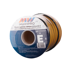 Уплотнитель E 50 15х8,0мм MAWIPRO EPDM-резина черный, 1/8