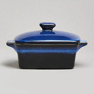 ФОРМА ДЛЯ ЗАПЕКАНИЯ С КРЫШКОЙ / МАСЛЕНКА REACTIVE BLUE 16,5*10*5/9 СМ 250 МЛ