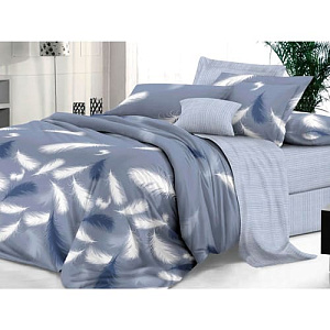 Комплект постельного белья "Sateen De Luxe" 1,5 спальный, Плюмаж