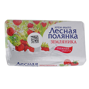Мыло крем Лесная полянка Земляника 90г, 6/72